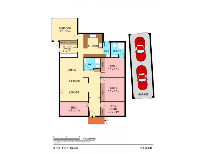 9 Bellevue Road, Belmont NSW 2280 Floorplan