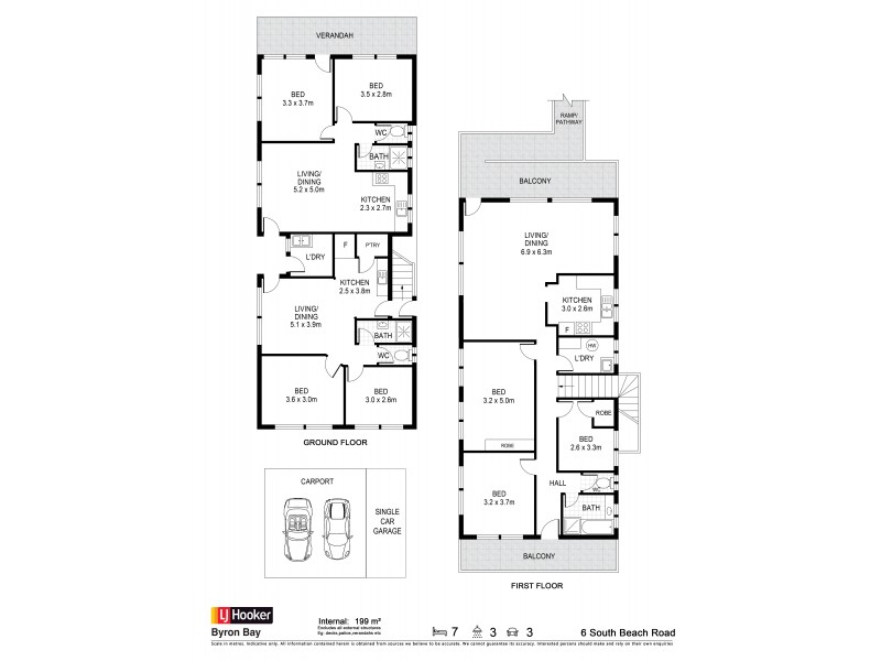 6 South Beach Road, Brunswick Heads NSW 2483 Floorplan