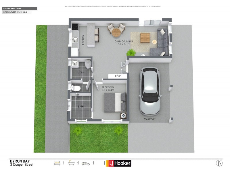 3 Cooper Street, Byron Bay NSW 2481 Floorplan