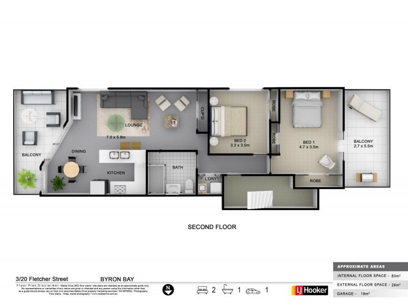3/20 Fletcher Street, Byron Bay NSW 2481 Floorplan