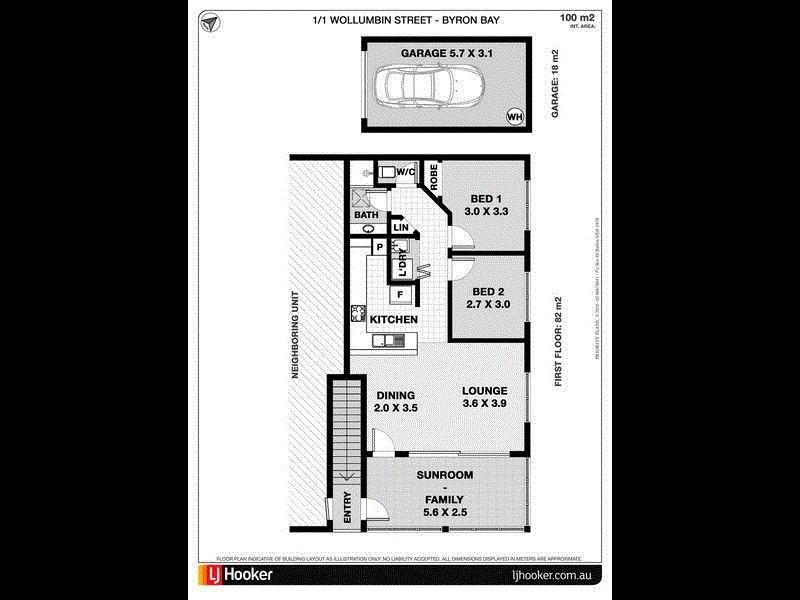 1/1 Wollumbin Street, Byron Bay NSW 2481 Floorplan