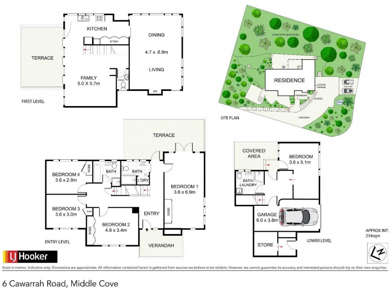 6 Cawarrah Road, Middle Cove NSW 2068 Floorplan
