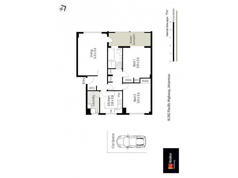 8/282 Pacific Highway, Greenwich NSW 2065 Floorplan