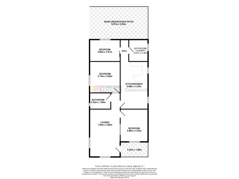 106 Rawson Street, Aberdare NSW 2325 Floorplan
