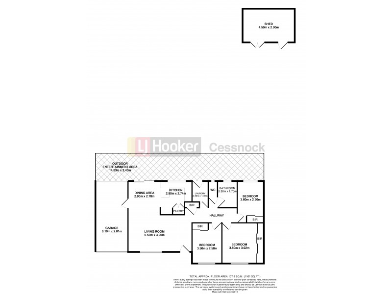 121 Alkira Ave, Cessnock NSW 2325 Floorplan