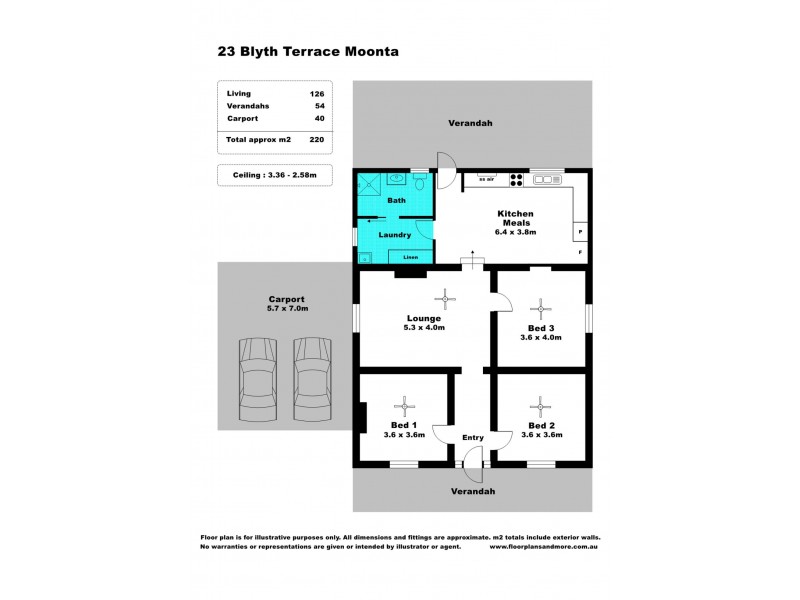 23 Blyth Terrace, Moonta SA 5558 Floorplan