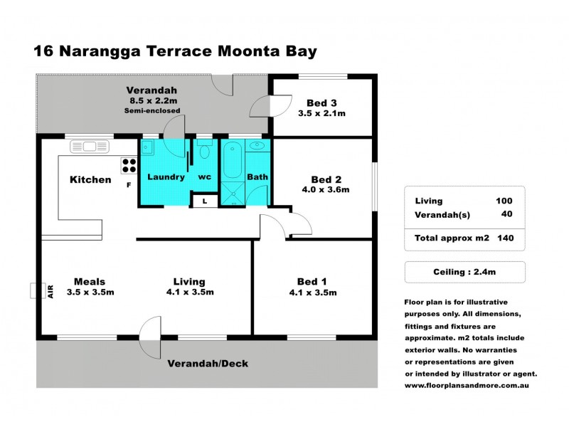 16 Narangga Terrace, Moonta Bay SA 5558 Floorplan
