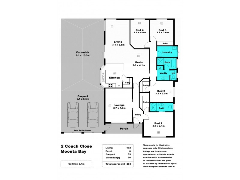 2 Couch Close, Moonta Bay SA 5558 Floorplan