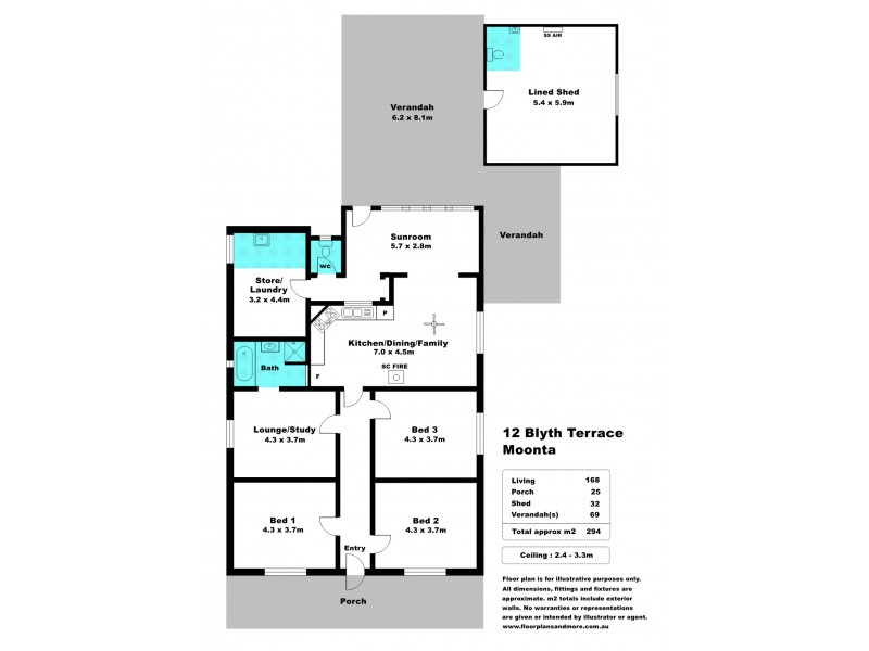 12 Blyth Terrace, Moonta SA 5558 Floorplan
