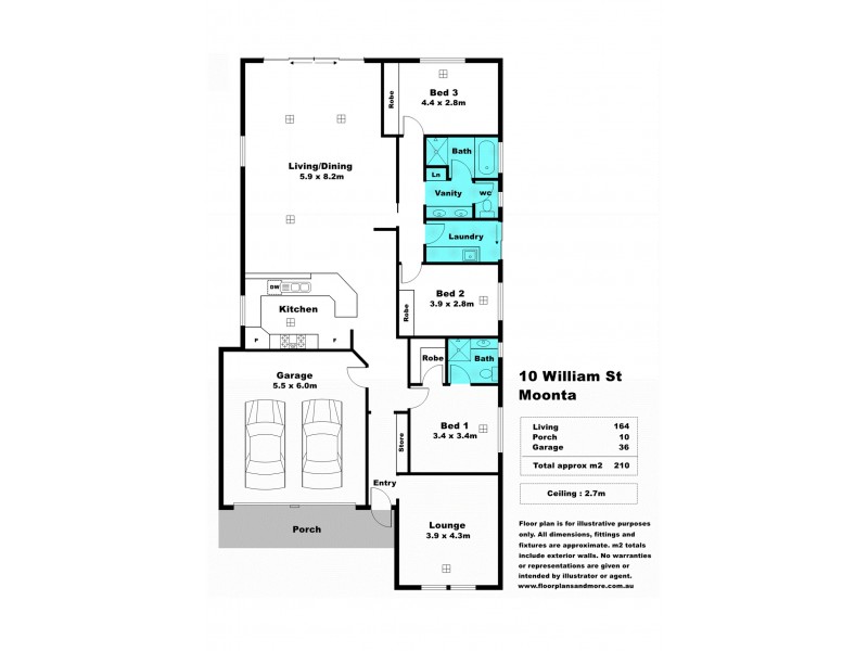 10 William Street, Moonta SA 5558 Floorplan