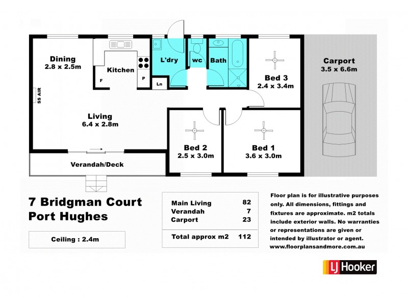 7 Bridgman Court, Port Hughes SA 5558 Floorplan