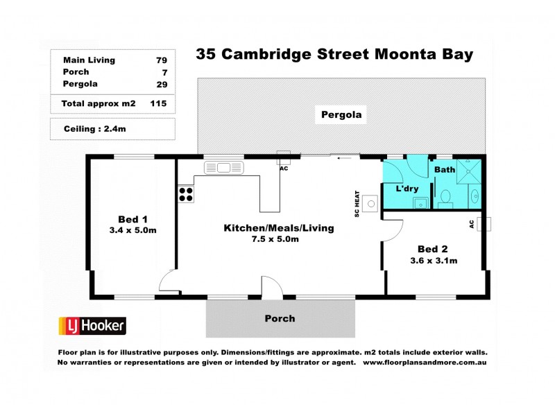 35 Cambridge Street, Moonta Bay SA 5558 Floorplan