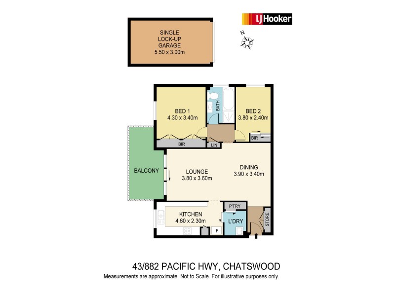 43/882 Pacific Highway, Chatswood NSW 2067 Floorplan