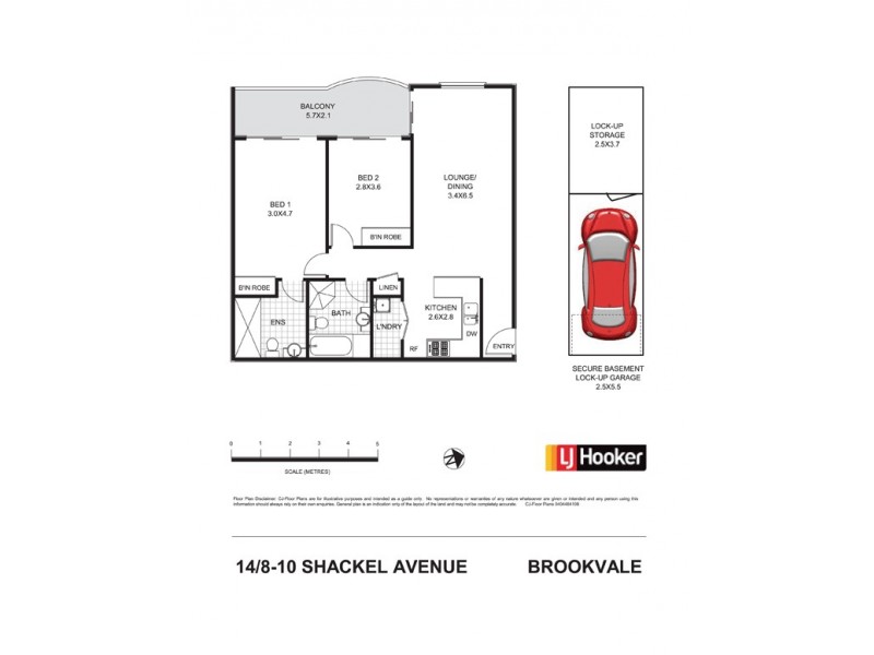 14/8 Shackel Avenue, Brookvale NSW 2100 Floorplan