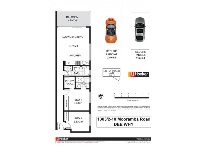 1303/2-10 Mooramba Road, Dee Why NSW 2099 Floorplan