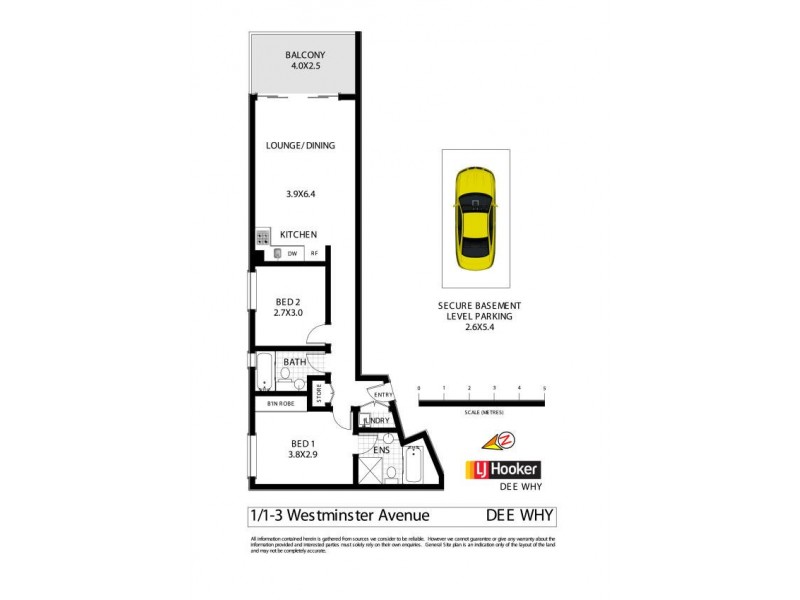 1/1-3 Westminster Avenue, Dee Why NSW 2099 Floorplan