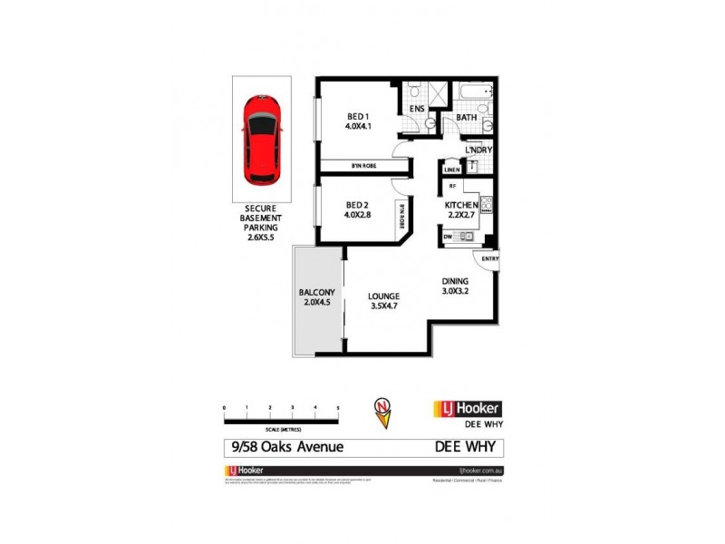 9/58-60 Oaks Avenue, Dee Why NSW 2099 Floorplan