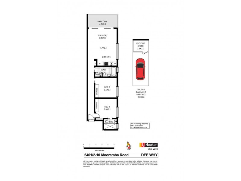 6401/2-10 Mooramba Road, Dee Why NSW 2099 Floorplan