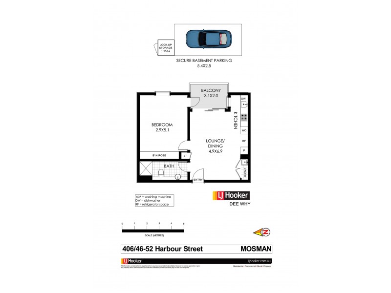 406/46-54 Harbour Street, Mosman NSW 2088 Floorplan