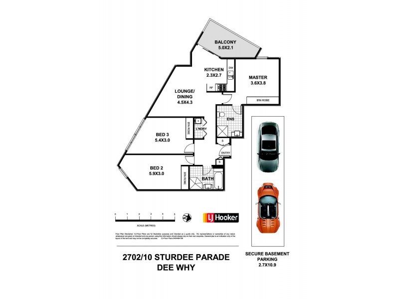 2702/10 Sturdee Parade, Dee Why NSW 2099 Floorplan