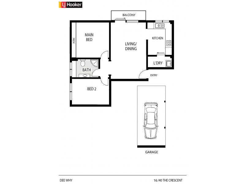 16/40 The Crescent, Dee Why NSW 2099 Floorplan