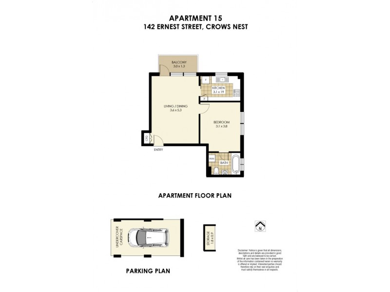 15/142 Ernest Street, Crows Nest NSW 2065 Floorplan