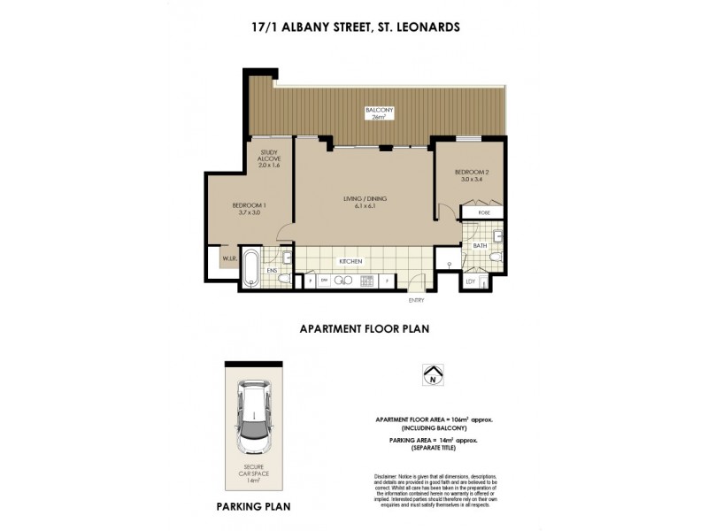 17/1-5 Albany Street, St Leonards NSW 2065 Floorplan