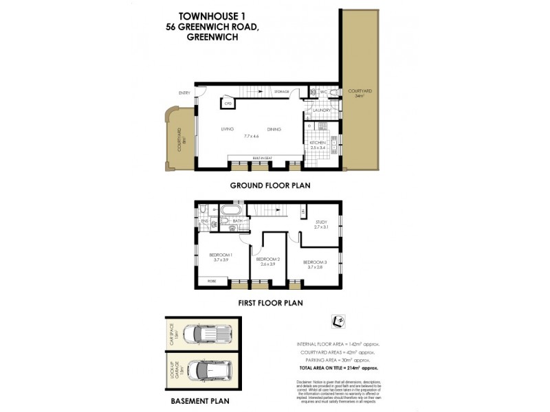 1/56 Greenwich Road, Greenwich NSW 2065 Floorplan