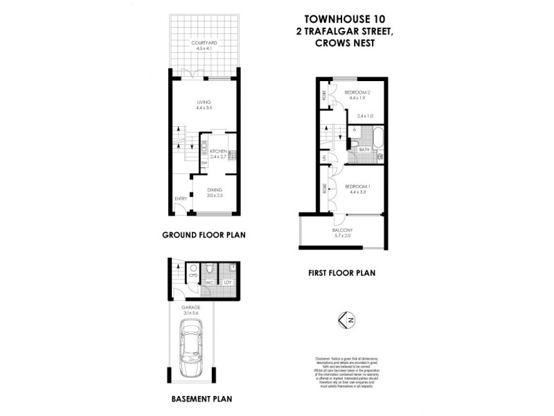 10/2-4 Trafalgar Street, Crows Nest NSW 2065 Floorplan