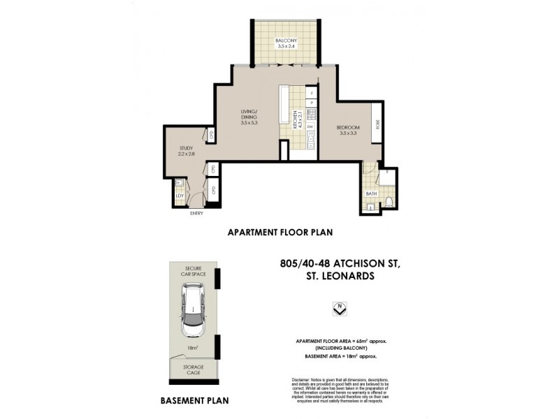 805/40-48 Atchison Street, St Leonards NSW 2065 Floorplan