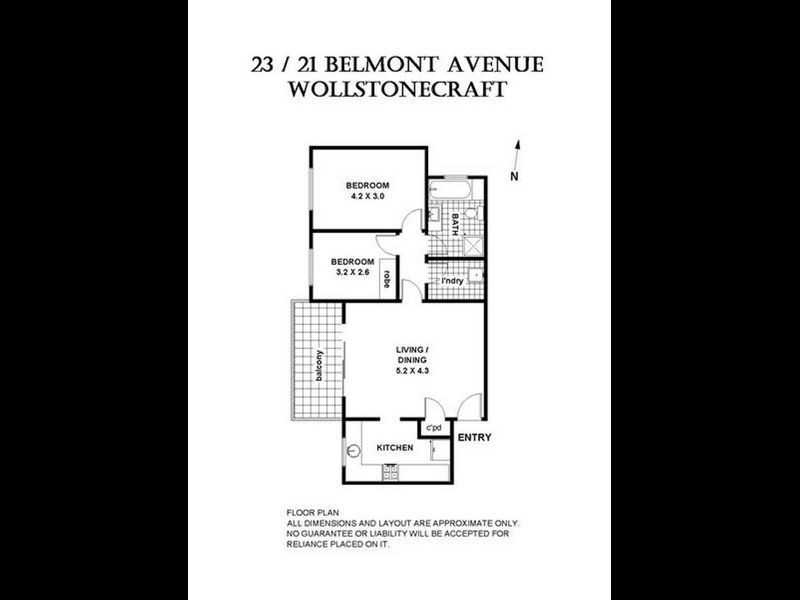 23/21 BELMONT AVENUE, Wollstonecraft NSW 2065