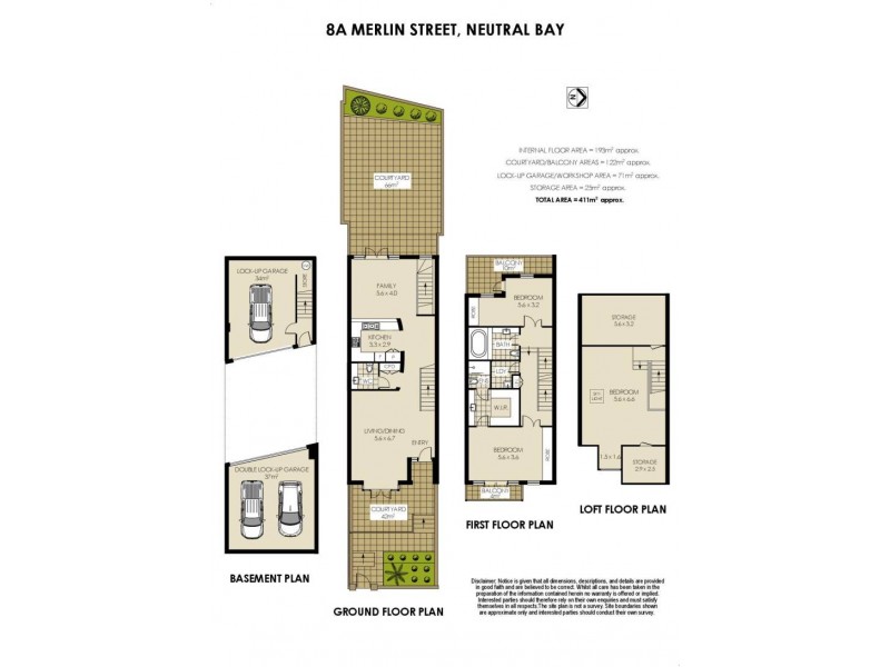 8A Merlin Street, Neutral Bay NSW 2089 Floorplan