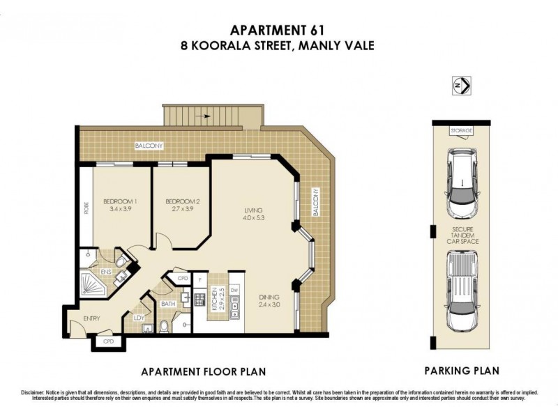 61/8 Koorala Street, Manly Vale NSW 2093 Floorplan