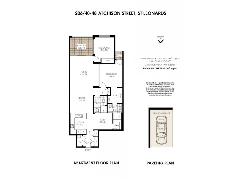 206/40-48 Atchison Street, St Leonards NSW 2065 Floorplan