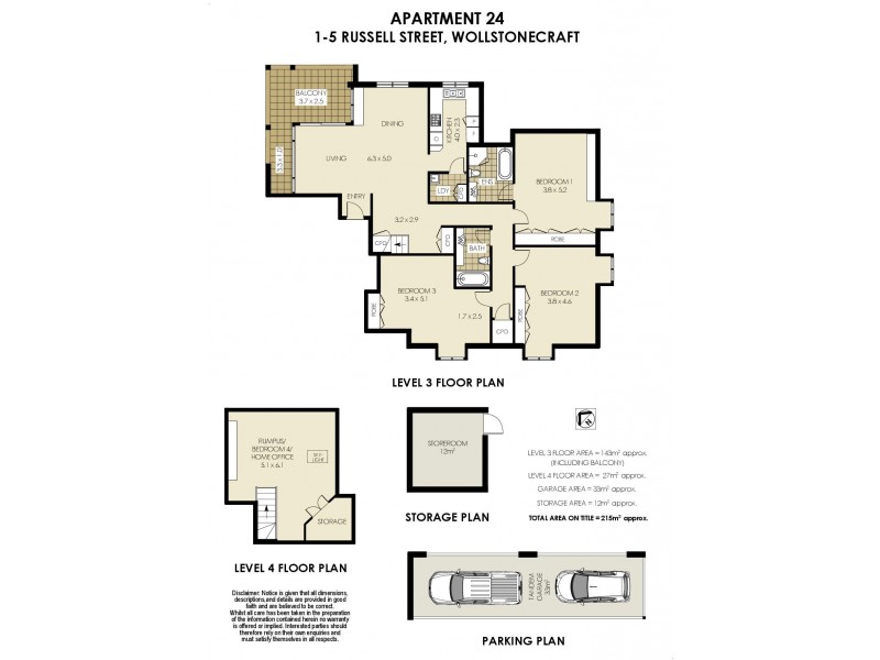 24/1-5 Russell Street, Wollstonecraft NSW 2065 Floorplan