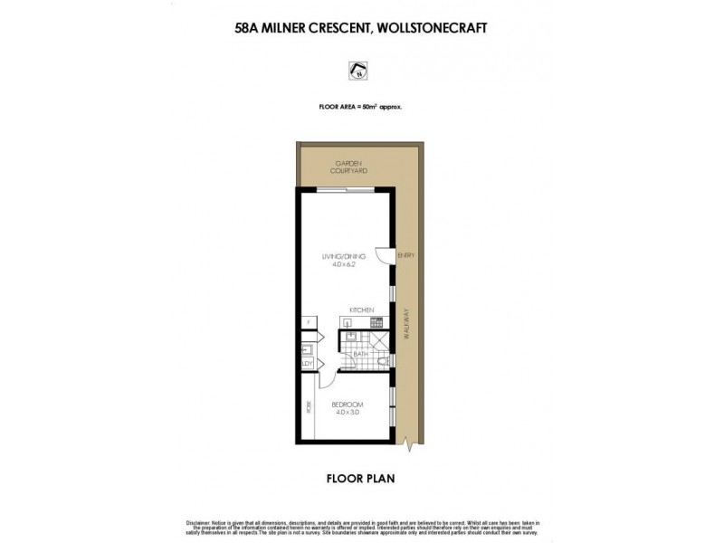 58A Milner Crescent, Wollstonecraft NSW 2065 Floorplan