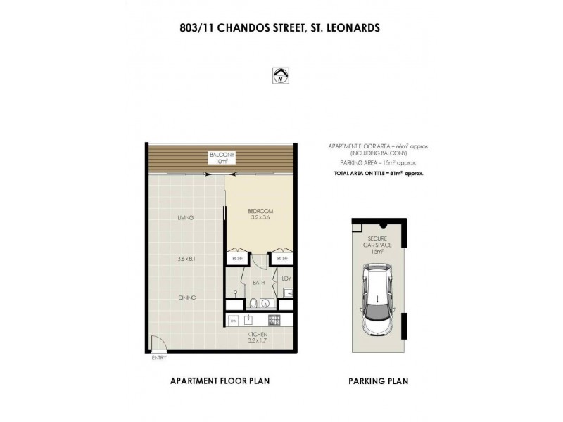 803/11 Chandos Street, St Leonards NSW 2065 Floorplan
