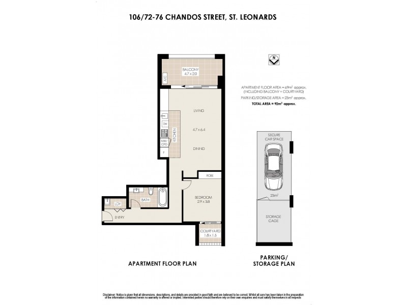106/72-76 Chandos Street, St Leonards NSW 2065 Floorplan