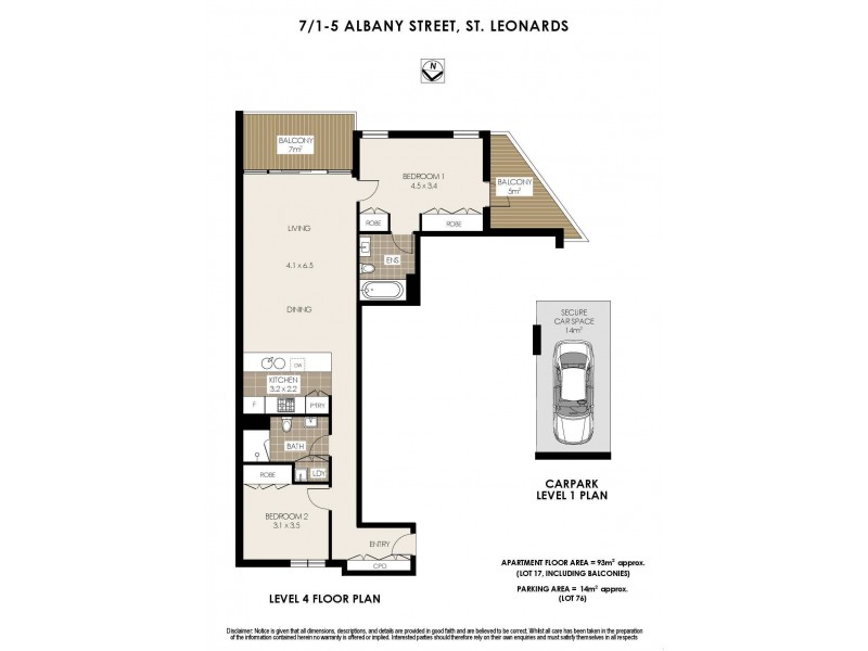 7/1-5 Albany Street, St Leonards NSW 2065 Floorplan