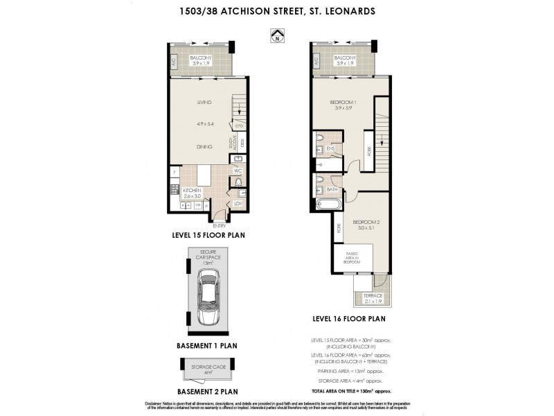 1503/38 Atchison Street, St Leonards NSW 2065 Floorplan