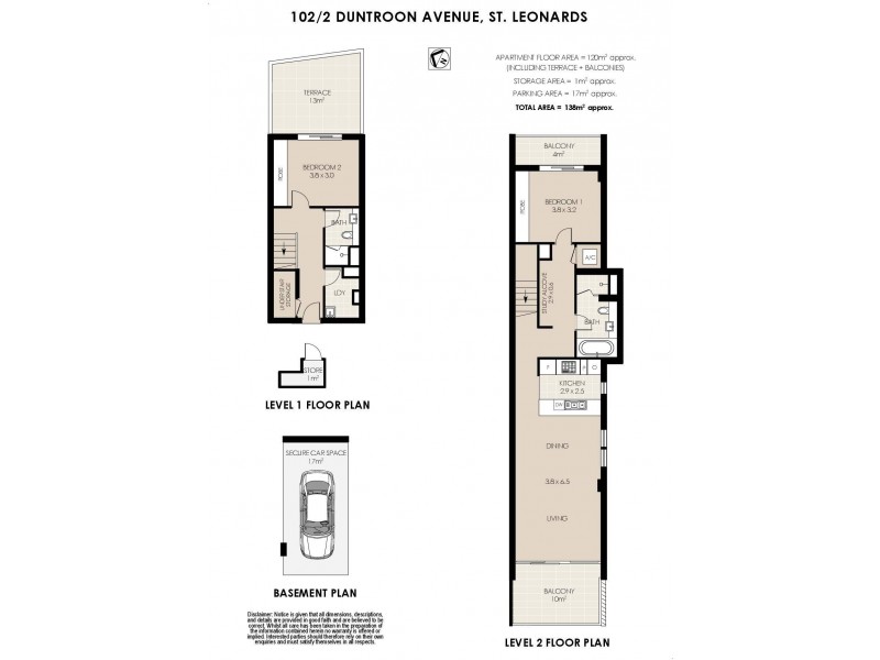 102/2 Duntroon Avenue, St Leonards NSW 2065 Floorplan
