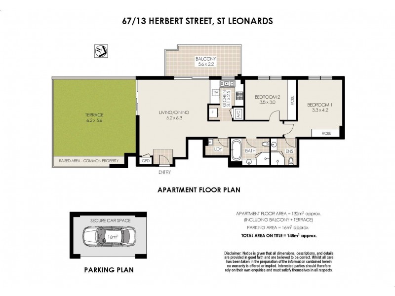 67/13 Herbert Street, St Leonards NSW 2065 Floorplan