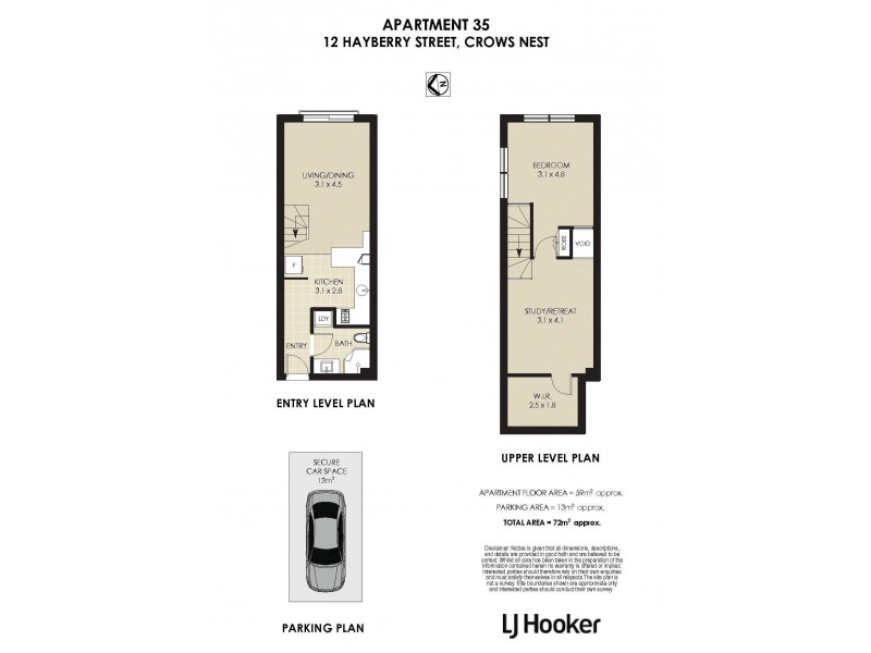 35/12 Hayberry Street, Crows Nest NSW 2065 Floorplan