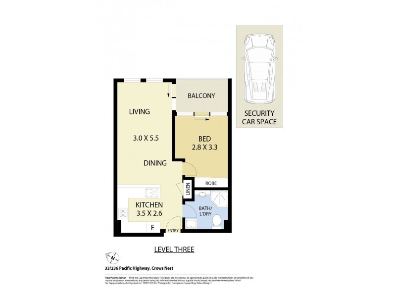 33/236 Pacific Highway, Crows Nest NSW 2065 Floorplan