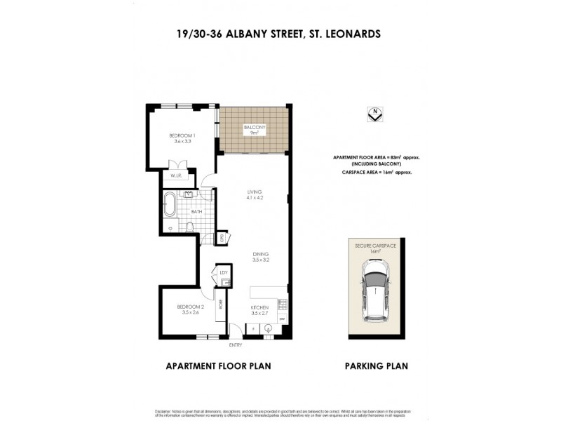 19/30-36 Albany Street, St Leonards NSW 2065 Floorplan