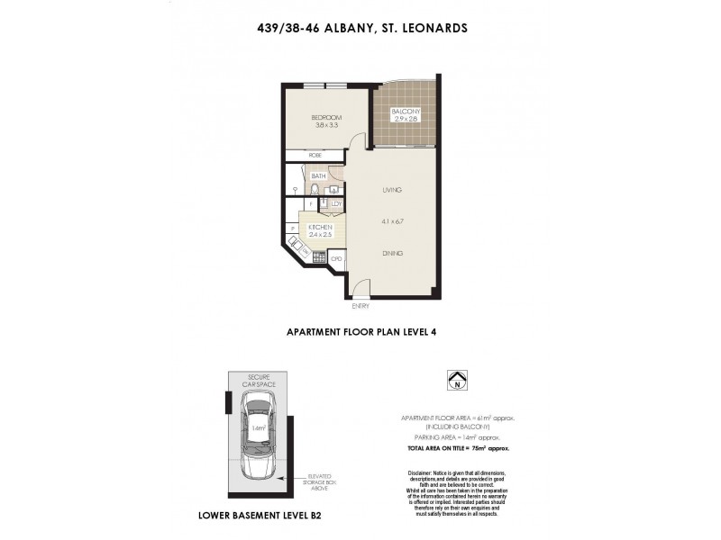 439/38-46 Albany Street, St Leonards NSW 2065 Floorplan