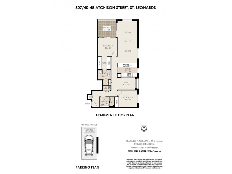 807/40-48 Atchison Street, St Leonards NSW 2065 Floorplan