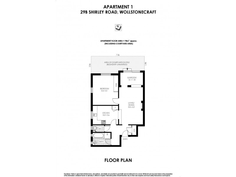 1/29B Shirley Road, Wollstonecraft NSW 2065 Floorplan