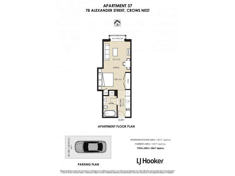 37/78 Alexander Street, Crows Nest NSW 2065 Floorplan