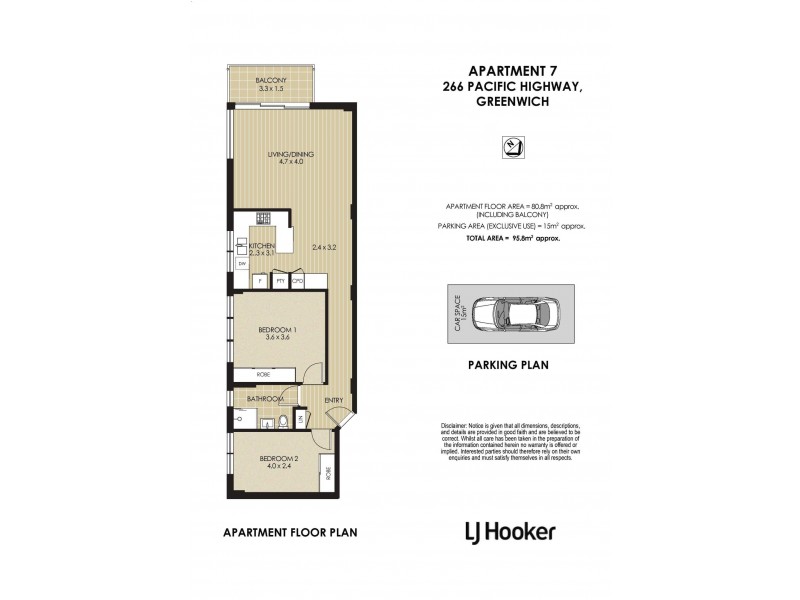 7/266 Pacific Highway, Greenwich NSW 2065 Floorplan